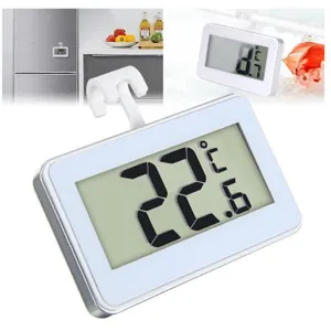 Thermomètre Numérique pour Réfrigérateur Moniteur de Température Ambiante de Congélateur Avec Écran LCD et Crochet de Suspension pour Cuisine