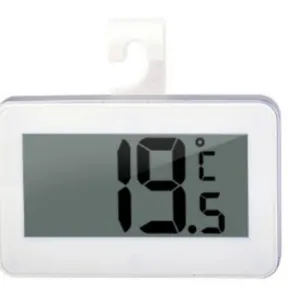 Thermomètre numérique électronique pour réfrigérateur avec crochet et écran LCD clair.