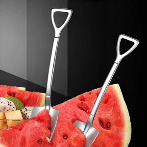 Stainless steel shovel spoon creative dessert spoon cute coffee watermelon fruit spoon