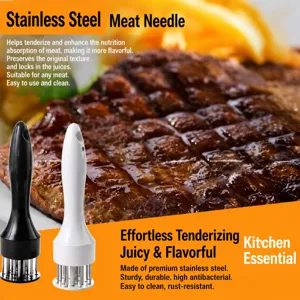 Stainless steel meat tenderizer needle with 24 pins kitchen tool for steak cooking use