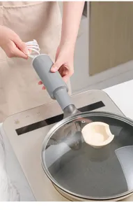 Silicone pan handle cover anti-scalding sleeve kitchen cookware accessory grey color 1pc