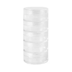 Boîte de rangement transparente et portable, idéale pour les bijoux et les cosmétiques.