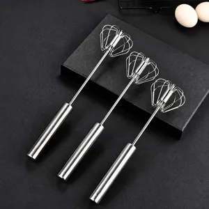 Frusta Semiautomatica in Acciaio Inossidabile per la Casa Mini Sbattitore per Crema Manuale Frullatore per Uova da Cucina