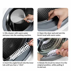 Universal washing machine cleaning brush with long handle for drum thorough cleaning tool practical