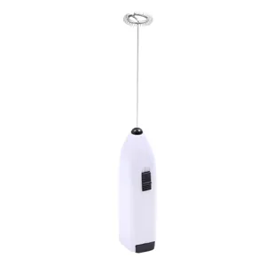 Handheld electric milk frother and coffee stirrer for home kitchen baking and latte art.
