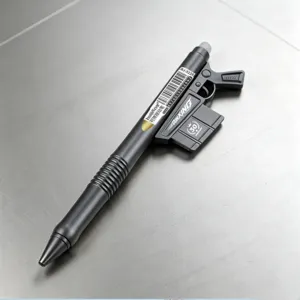 Creative gun shaped erasable gel pen 0.5mm black cool weapon design for students daily writing.