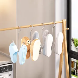 Edelstahl Schuh-Trockengestell multifunktionaler Balkon hängender Schuhorganizer für zu Hause