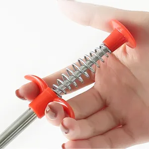 Stainless steel drain clog remover spring claw tool flexible pipe cleaner for kitchen sink