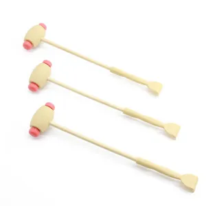 Houten rugkrabber met hamer massagehulpmiddel ontspanning bamboe massager 3 stuks