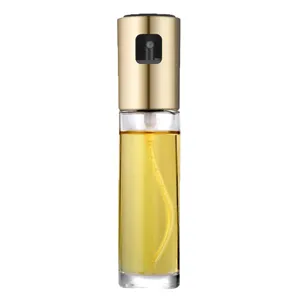 Glass oil spray bottle for kitchen cooking, BBQ, and baking with ABS pump design.