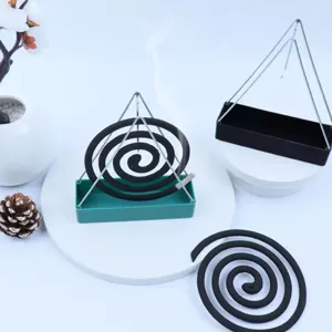 Soporte de bobina de mosquito de hierro minimalista soporte triangular cenicero set