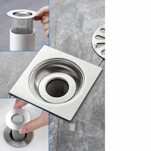 Stainless steel floor drain hair catcher sink filter mesh strainer for bathroom sewer pipe.