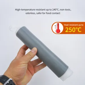 Silicone pan handle cover, heat resistant rubber pot handle sleeve for cooking cookware.