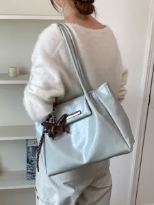 Große Kapazität Weichem PU Leder Tragetasche Für Damen Vintage Plissiert Pendler Schultertasche Unterarmtasche Handtasche Mode Alltag