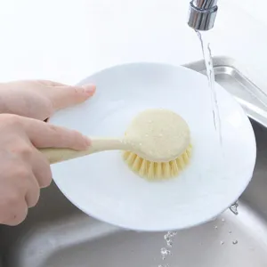 Langer Küchenreinigungsbürste mit robusten Borsten zum Abwaschen von Teller, Töpfen und Spüle.