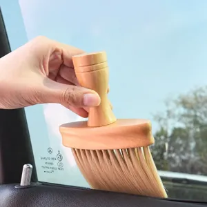 Car Interior Cleaning Brush Multi-Purpose Air Outlet Gap Cleaning Tool Soft Plastic Handle Detail Brush For Auto Vehicle