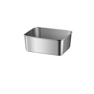 Stainless steel food storage container kitchen bento box for refrigerator and fruit keeping