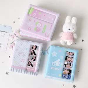 Álbum de fotos de PVC estilo coreano pastel para tarjetas de ídolos K-pop y postales