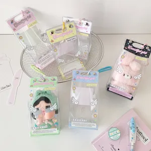 Group of 10cm cotton doll display bags with angel wings in various colors