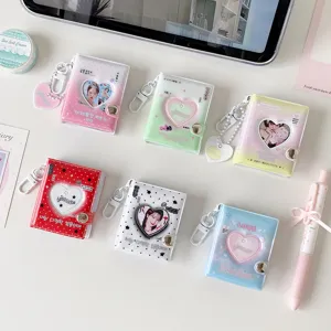 Colección de mini álbumes de fotos coloridos en forma de corazón para tarjetas K-pop