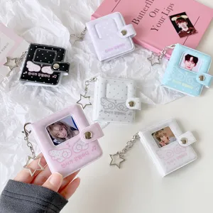 Mini álbumes de fotos con alas de ángel para colección de tarjetas K-pop