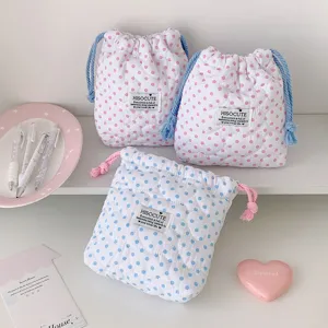 Bolsas de almacenamiento acolchadas con lunares para cámaras y artículos de oficina