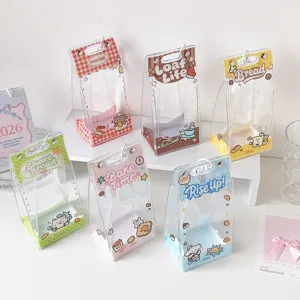Colección de lindas bolsas ita transparentes de dibujos animados para guardar muñecos
