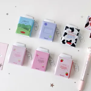Mini álbumes de fotos con forma de cartón de leche kawaii para tarjetas fotos