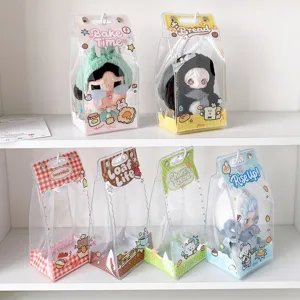 Detalle de bolsas de almacenamiento de PVC transparente para muñecas con dibujos