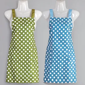 Tablier de cuisine imperméable minimaliste nordique avec de jolies pois blancs élégants.