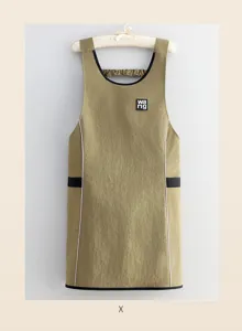 Elegante grembiule da cucina con blocco di colore, comodo grembiule in vita per cucinare.
