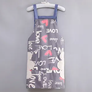 Grembiule da cucina in tela impermeabile con asciugamani, motivo amore per cucinare.