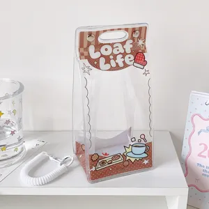 Linda bolsa de almacenamiento de PVC transparente Loaf Life para muñecos de felpa
