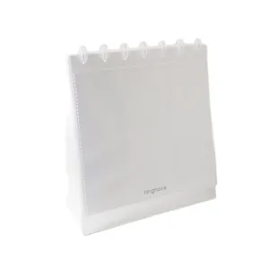 Minimalist transparent photocard album with mushroom buckle for desk display