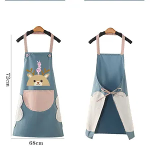 Grembiule da cucina impermeabile con tasche asciugamani, design carino per cucinare in casa.