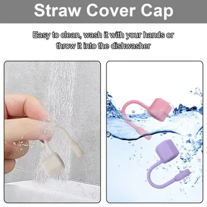 Dettaglio del copri-canna esagonale in silicone, protezione antipolvere per tazze, facile da lavare.