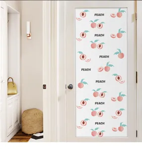 Matte raamfolie met perzikenpatroon voor privacy en interieurdecoratie