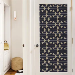 Geometric abstract frosted glass sticker film for office and home privacy protection