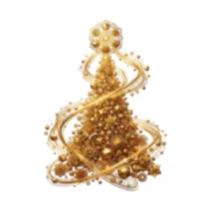 Autocollant de sapin de Noël doré élégant avec étoiles pour vitres et fenêtres chic