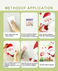 Stapsgewijze handleiding voor het aanbrengen van kerstman muurstickers op wanden