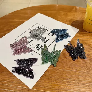 3D Schmetterling Handyhalter und Griff, metallische Klappflügel Klebehalterung.