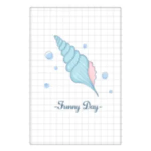 Blue cartoon conch frosted glass sticker film for bathroom window privacy and sun protection