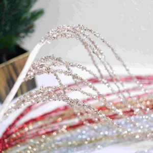 Glitter Christmas floral stems DIY bouquet decorative branches sparkling gold sequin picks