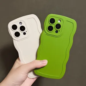 Cover per telefono in silicone ondulato protezione fotocamera morbida stile antiurto