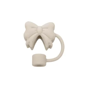 Copertura in silicone per cannuccia a fiocco per tazze, grazioso tappo antipolvere utile.