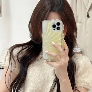 Stile Giappone-Corea custodia telefono conchiglia glitter stella compatibile Apple iPhone 3D