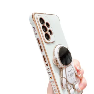 Cover cellulare astronauta cuore galvanizzata morbida custodia protettiva supporto Samsung