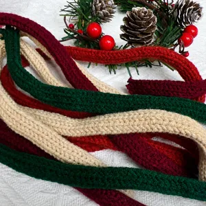 Christmas 1.3cm woven round ribbon for DIY gift box packaging and floral decoration.