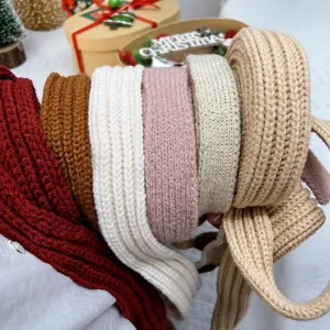 DIY Weihnachten Strickbänder für Blumensträuße Geschenke Verpackung Handwerk Deko