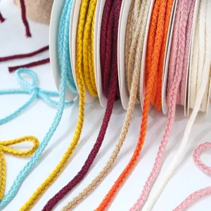 Christmas Twisted Cotton Rope Ribbon Colorful Braided Cord For Gift Box Wrapping Christmas Tree Bow DIY Craft Decor